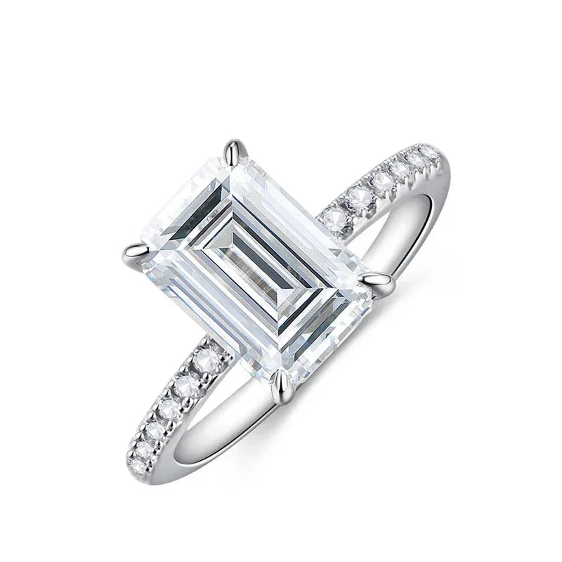Anel Avenna com Moissanite 3.5Ct Corte Asscher