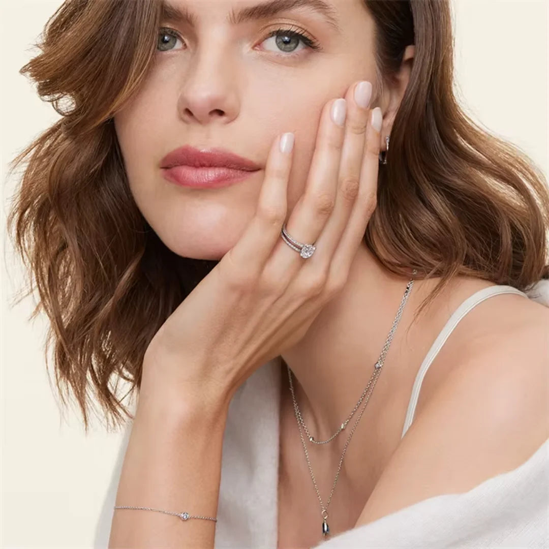 Anel Liah com Aliança Aparador