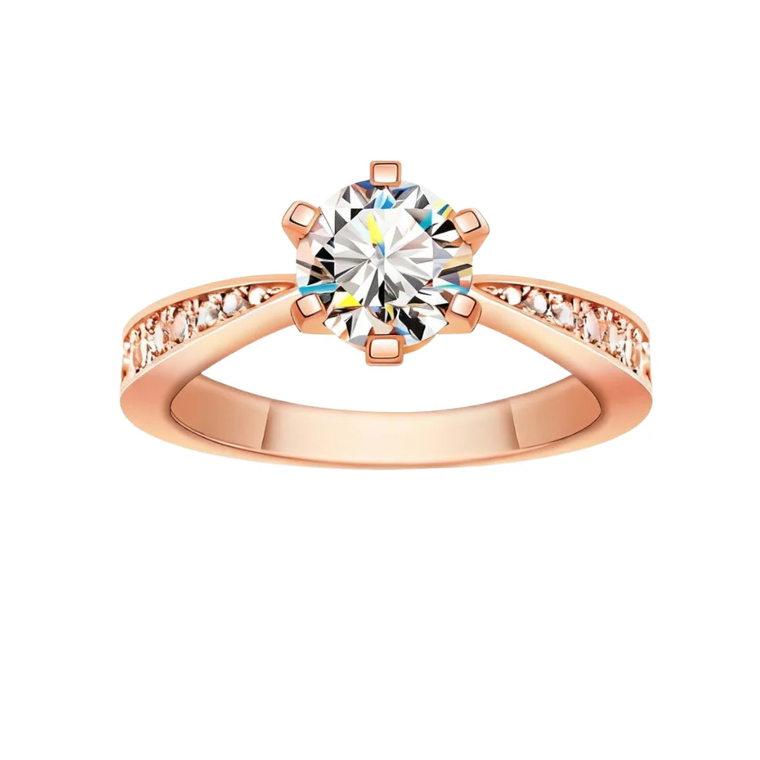 Anel Solitário Diora com Moissanite 1Ct