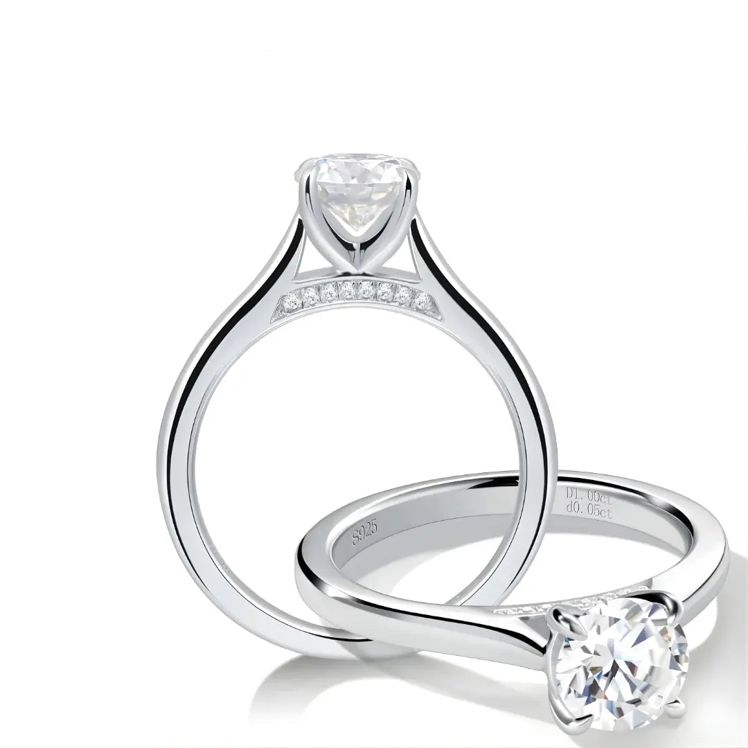 Anel Solitário Elowen com Moissanite 1Ct