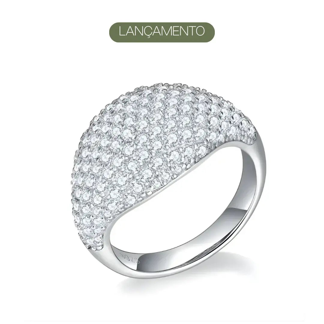 Anel Lyssor Cravejado com Moissanite