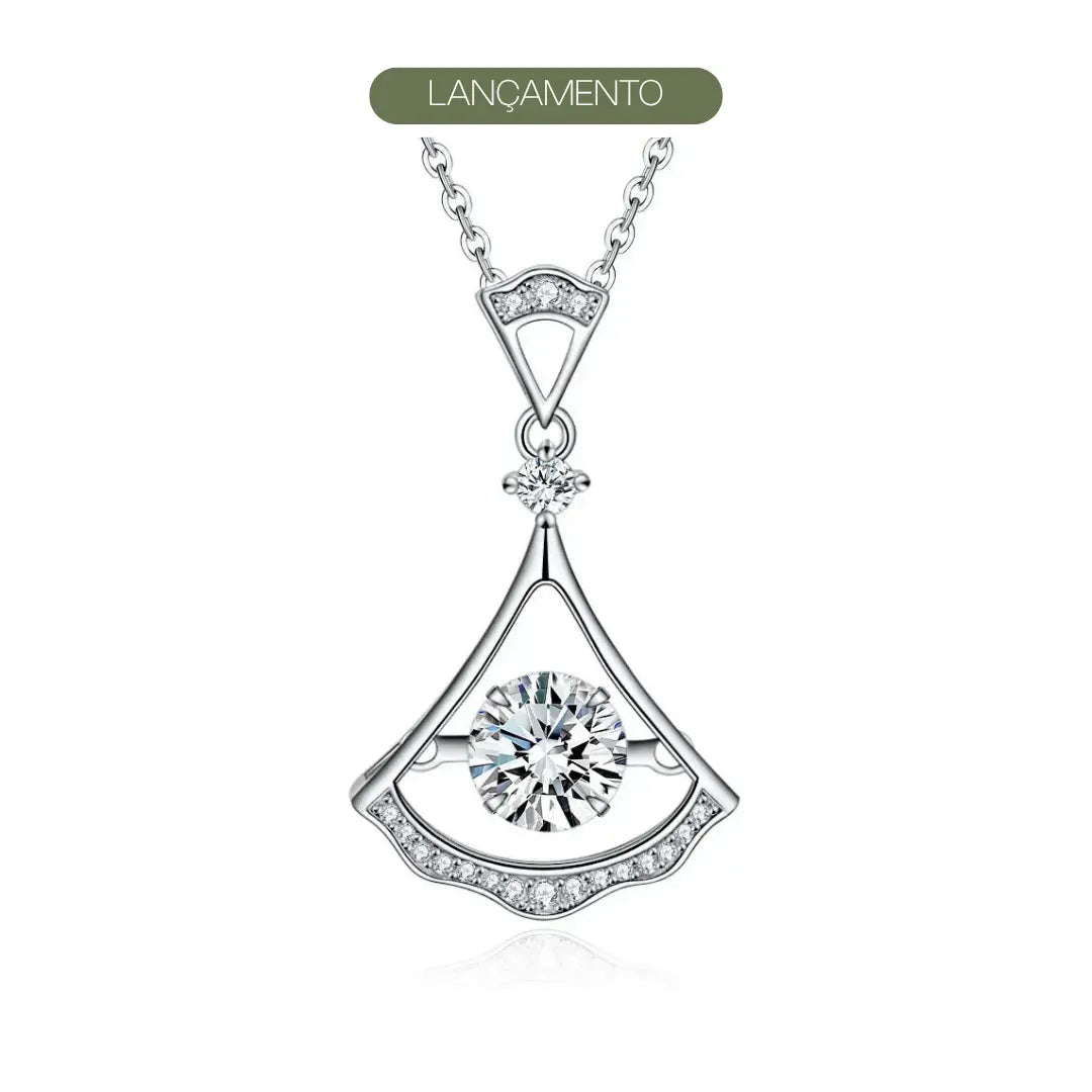 Colar Elyndra com Moissanite Central 1Ct