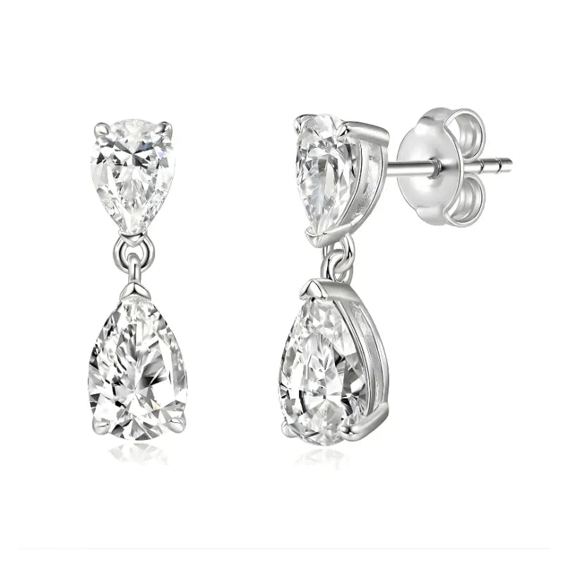 Brinco Virel Moissanite Deluxe Gota 3Ct