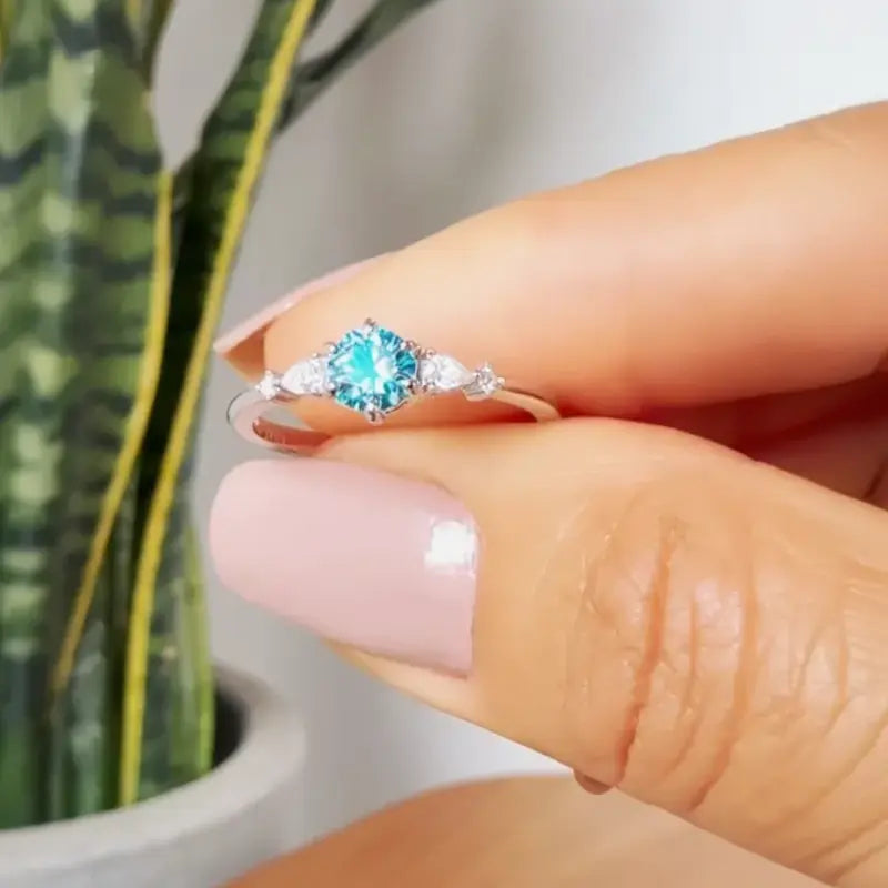 Anel de Noivado Cinderela Moissanite Deluxe 0.5Ct