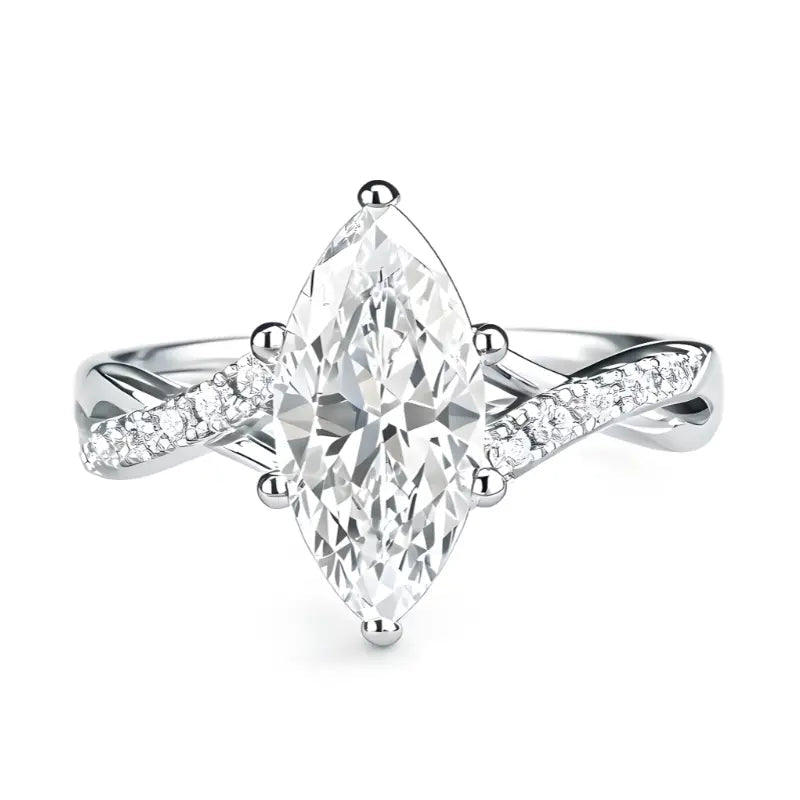 Anel Lorienne Moissanite Marquise Deluxe 2CT