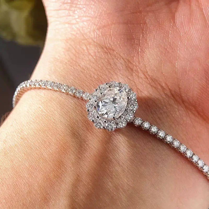 Pulseira Duchesse Cravejada Moissanite Deluxe