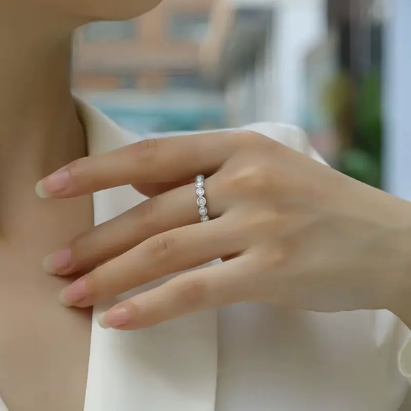 Anel Éclisse Cravejado Moissanite Deluxe