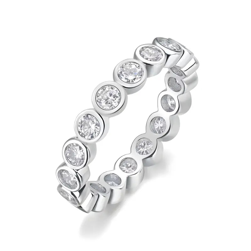 Anel Éclisse Cravejado Moissanite Deluxe