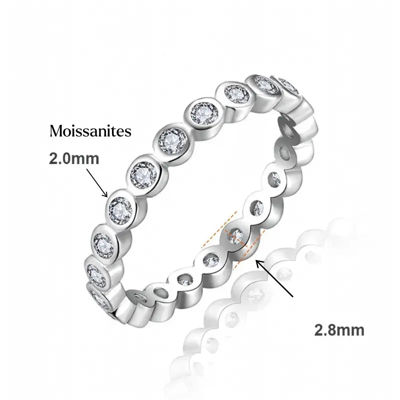 Anel Éclisse Cravejado Moissanite Deluxe
