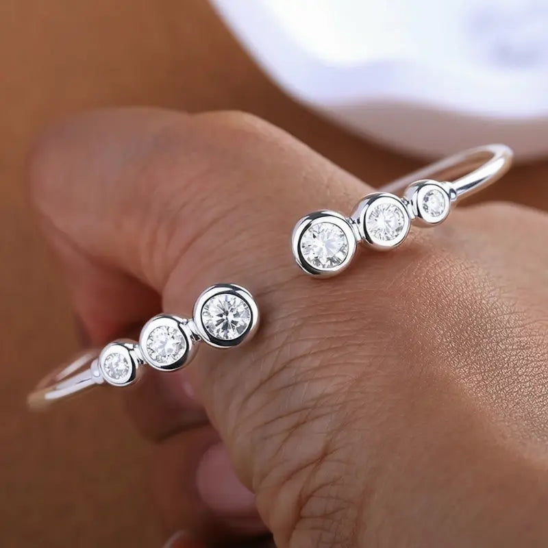 Pulseira Trinité Moissanite Deluxe Cravejada