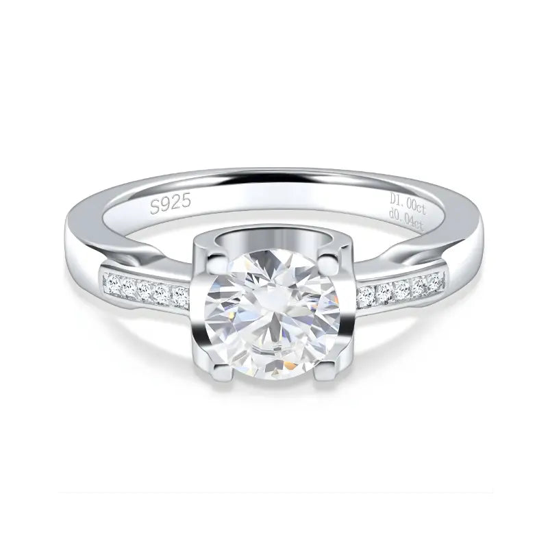 Anel Altis Prata 925 Moissanite Deluxe