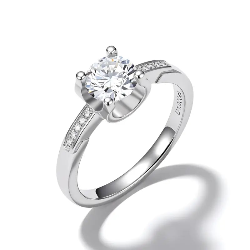 Anel Altis Prata 925 Moissanite Deluxe