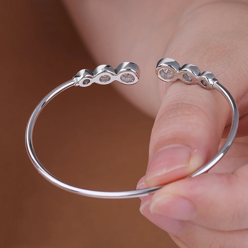 Pulseira Trinité Moissanite Deluxe Cravejada