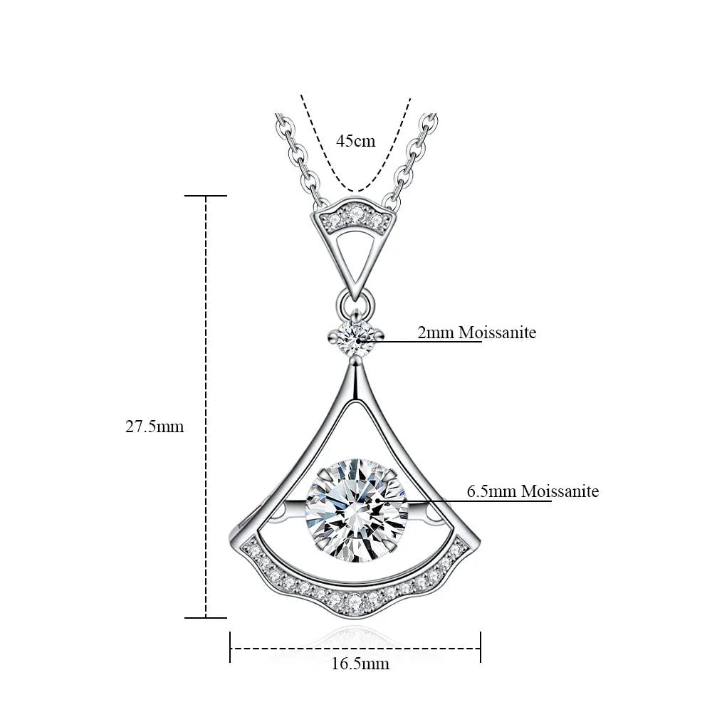 Colar Elyndra com Moissanite Central 1Ct