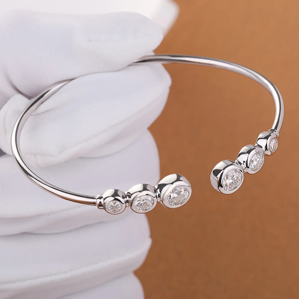 Pulseira Trinité Moissanite Deluxe Cravejada