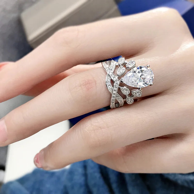 Anel Imperiale com Moissanite Gota 5Ct