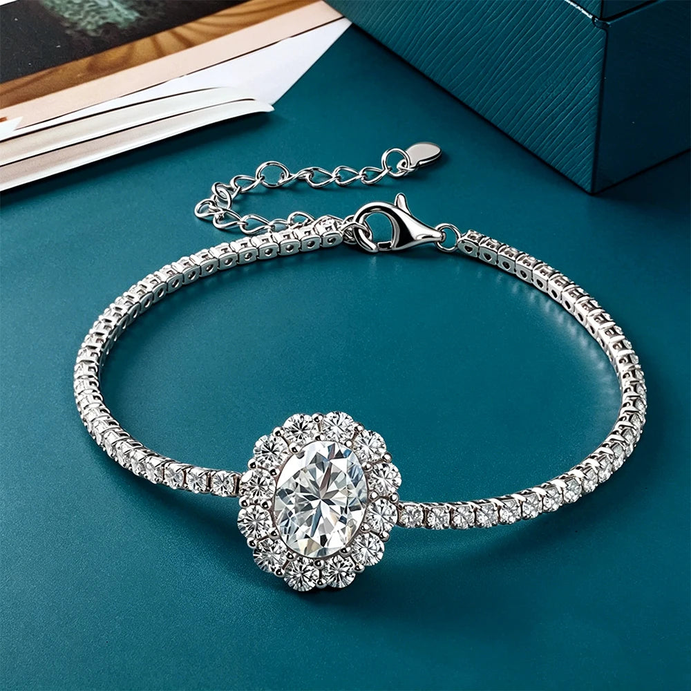 Pulseira Duchesse Cravejada Moissanite Deluxe