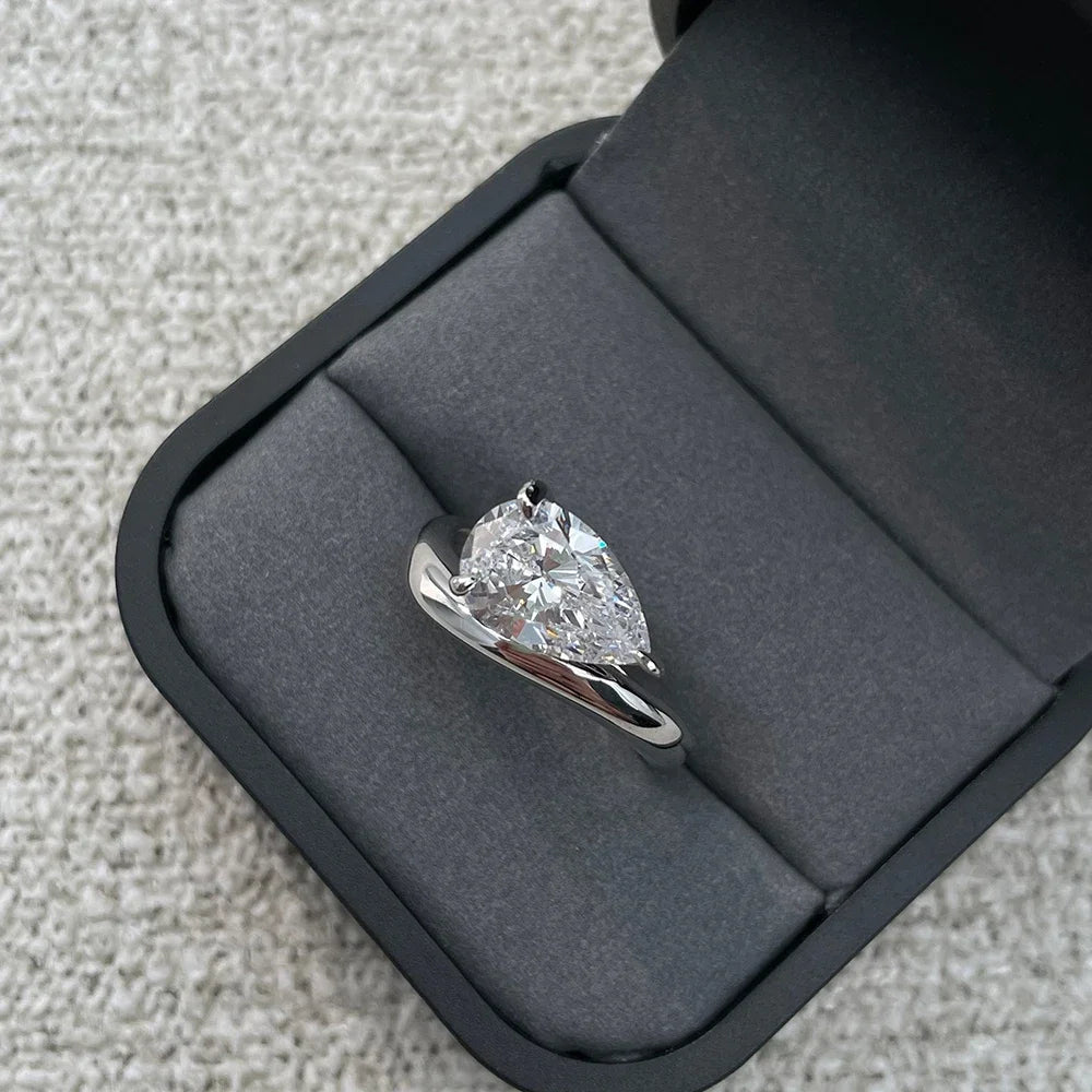 Anel Virel Moissanite Deluxe Gota 3Ct