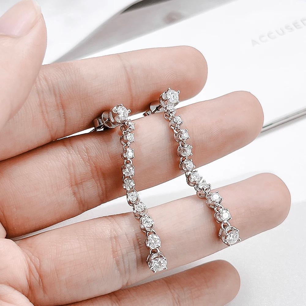 Brinco Lunelle com Onze Pedras Moissanite