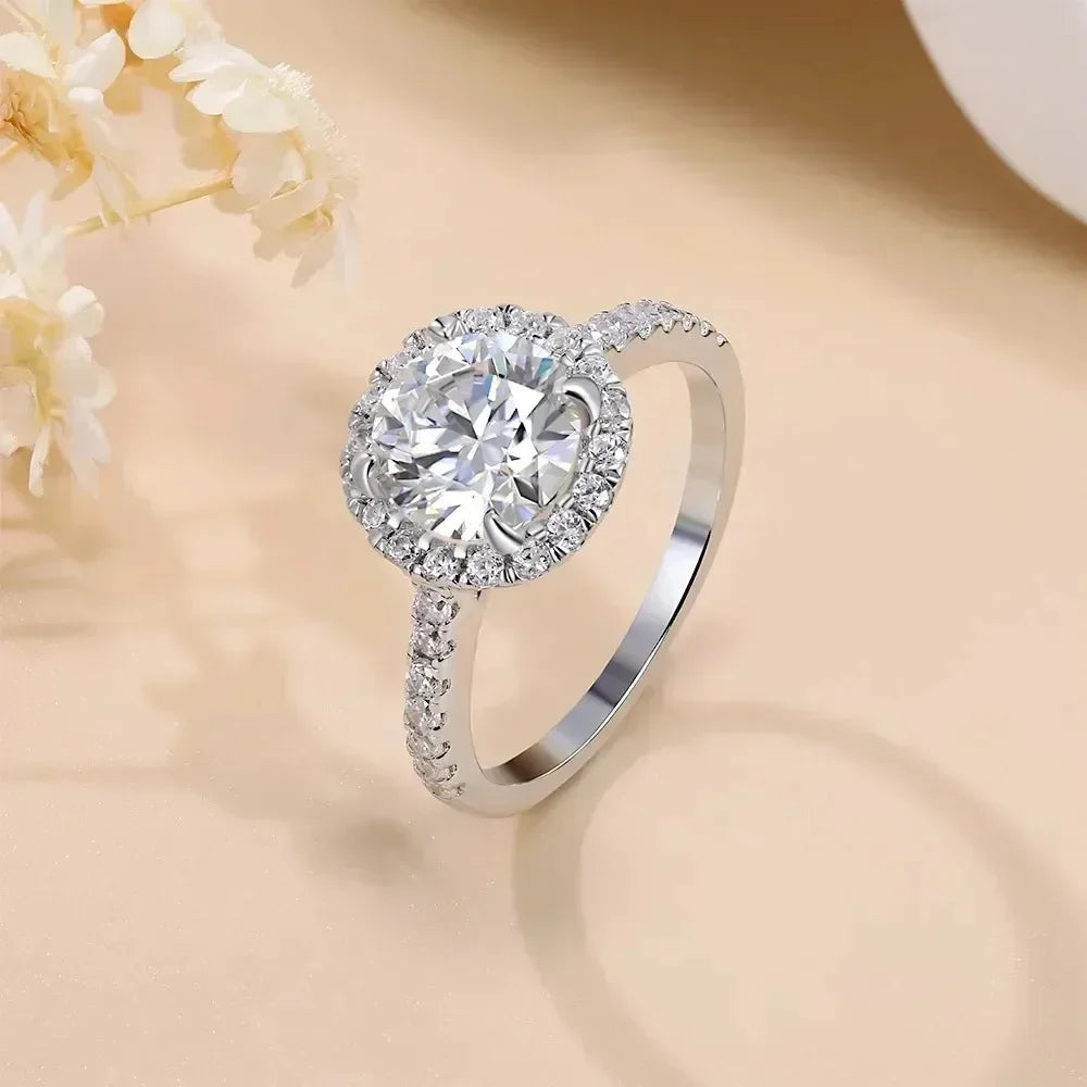 Anel Aurem Prata 925 Moissanite Deluxe