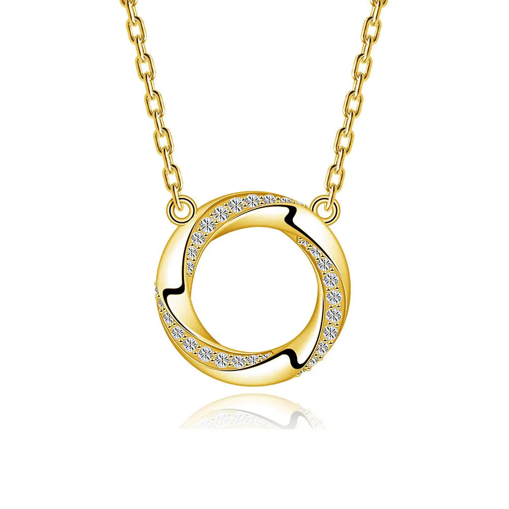 Colar Argola Cravejado com Moissanite