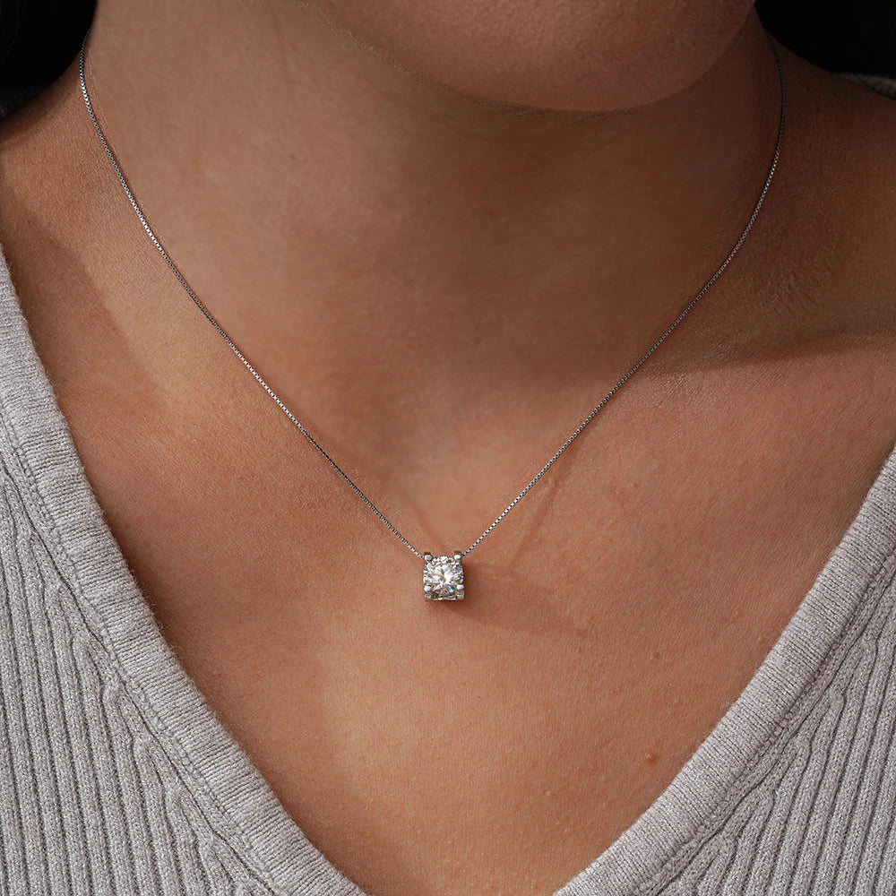Colar Maddá Prata 925 Moissanite Deluxe 2Ct