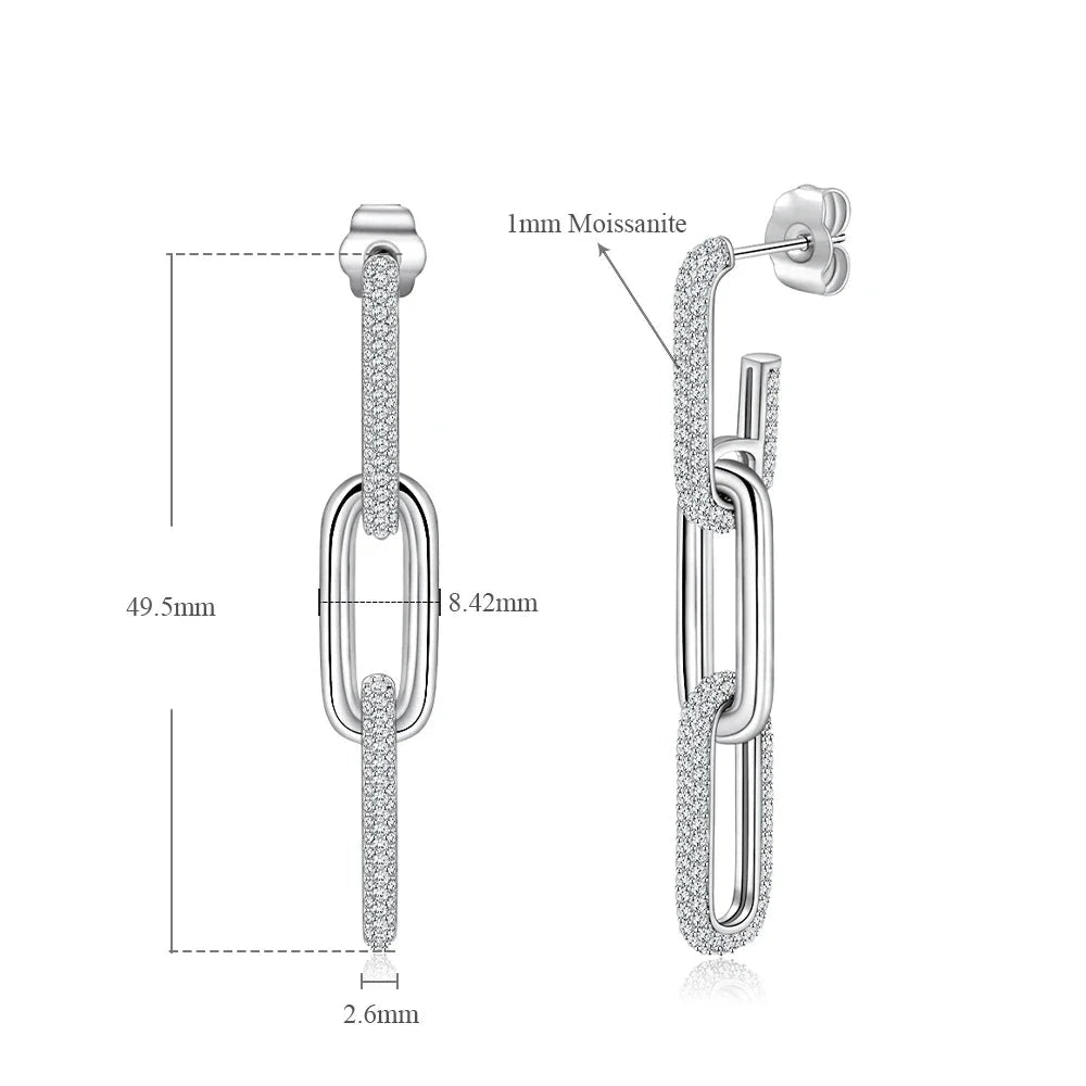 Brinco Calyra Cravejado com Moissanite