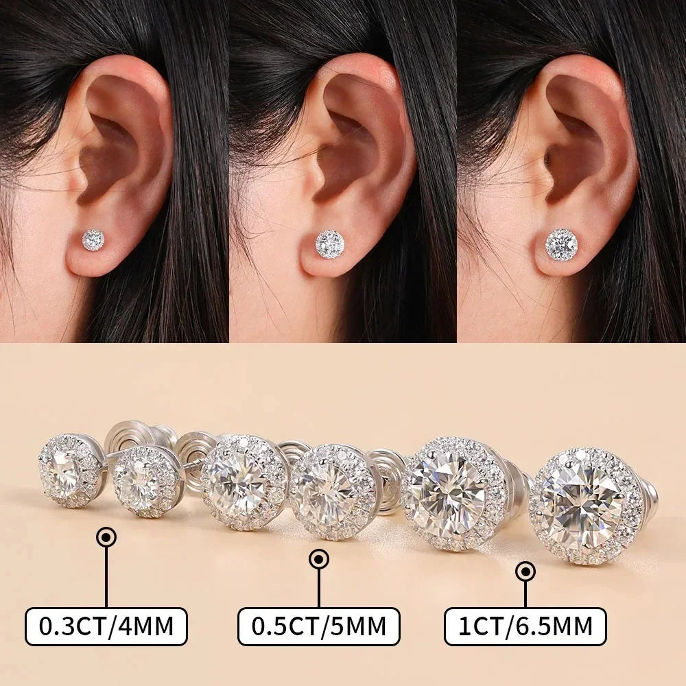 Brinco Aurem Ponto de luz Moissanite