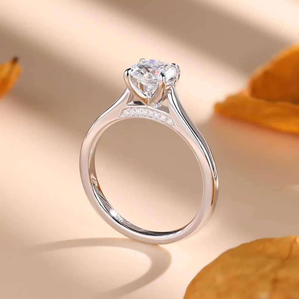 Anel Solitário Elowen com Moissanite 1Ct