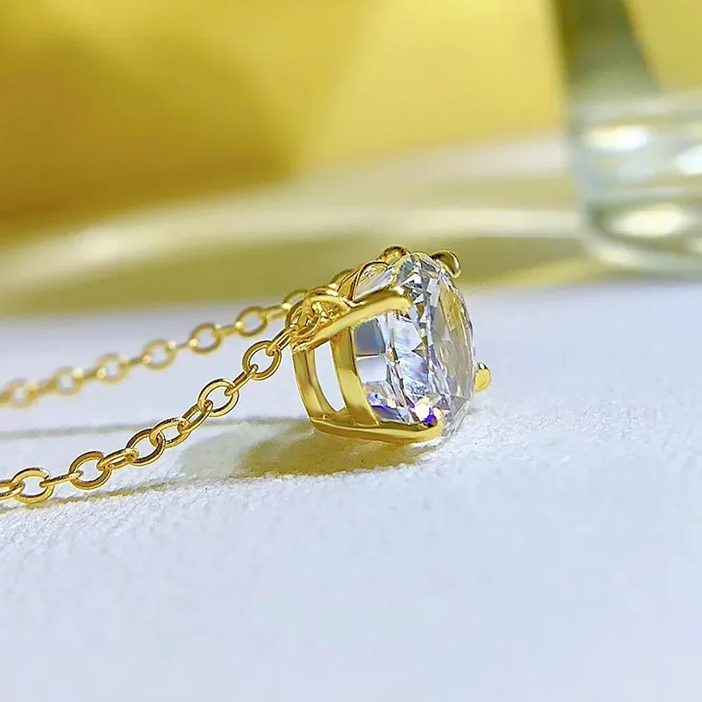 Colar Lumi com Moissanite Oval 3.0Ct