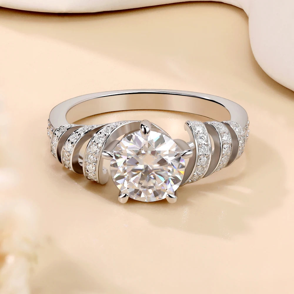 Anel Solitário Enlace Moissanite Deluxe 1,5CT