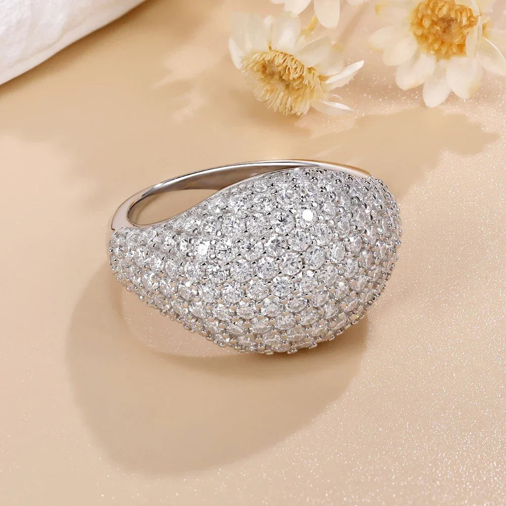 Anel Lyssor Cravejado com Moissanite
