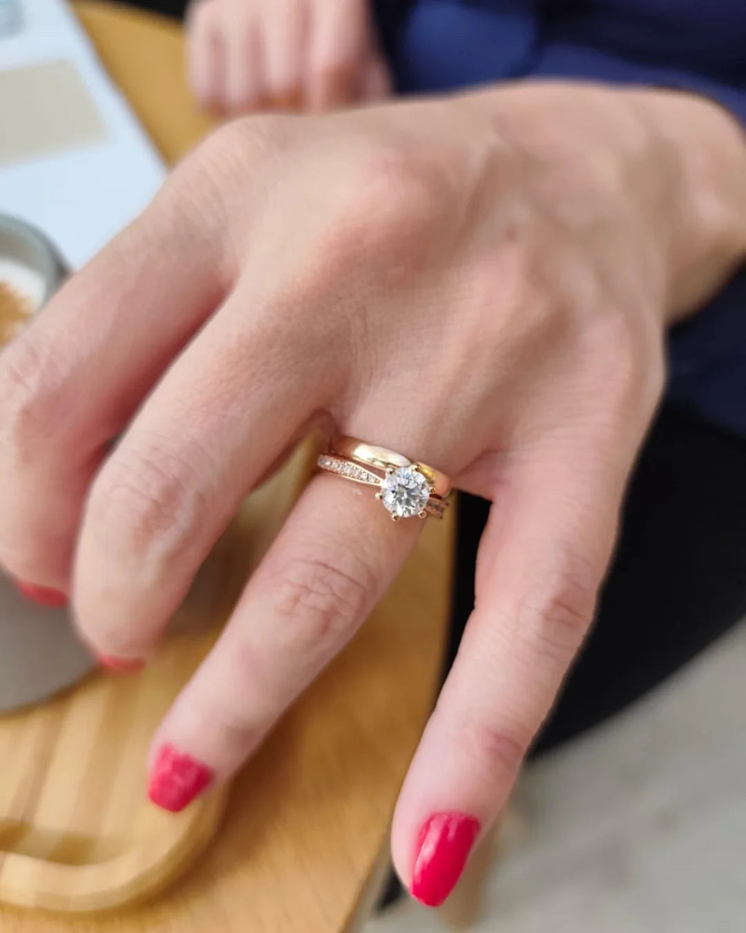 Anel Solitário Diora com Moissanite 1Ct
