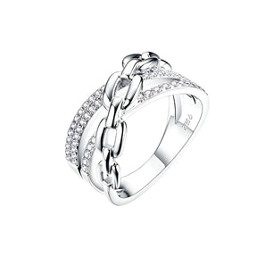 Anel Elos Eternos Cravelado com Moissanite
