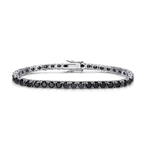 Pulseira Riviera com Moissanite Preta 1Ct