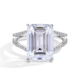 Anel Aro-V com Moissanite 10Ct