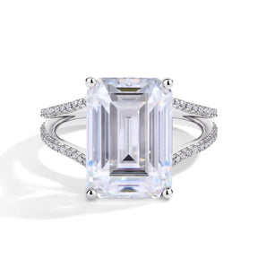 Anel Aro-V com Moissanite 10Ct