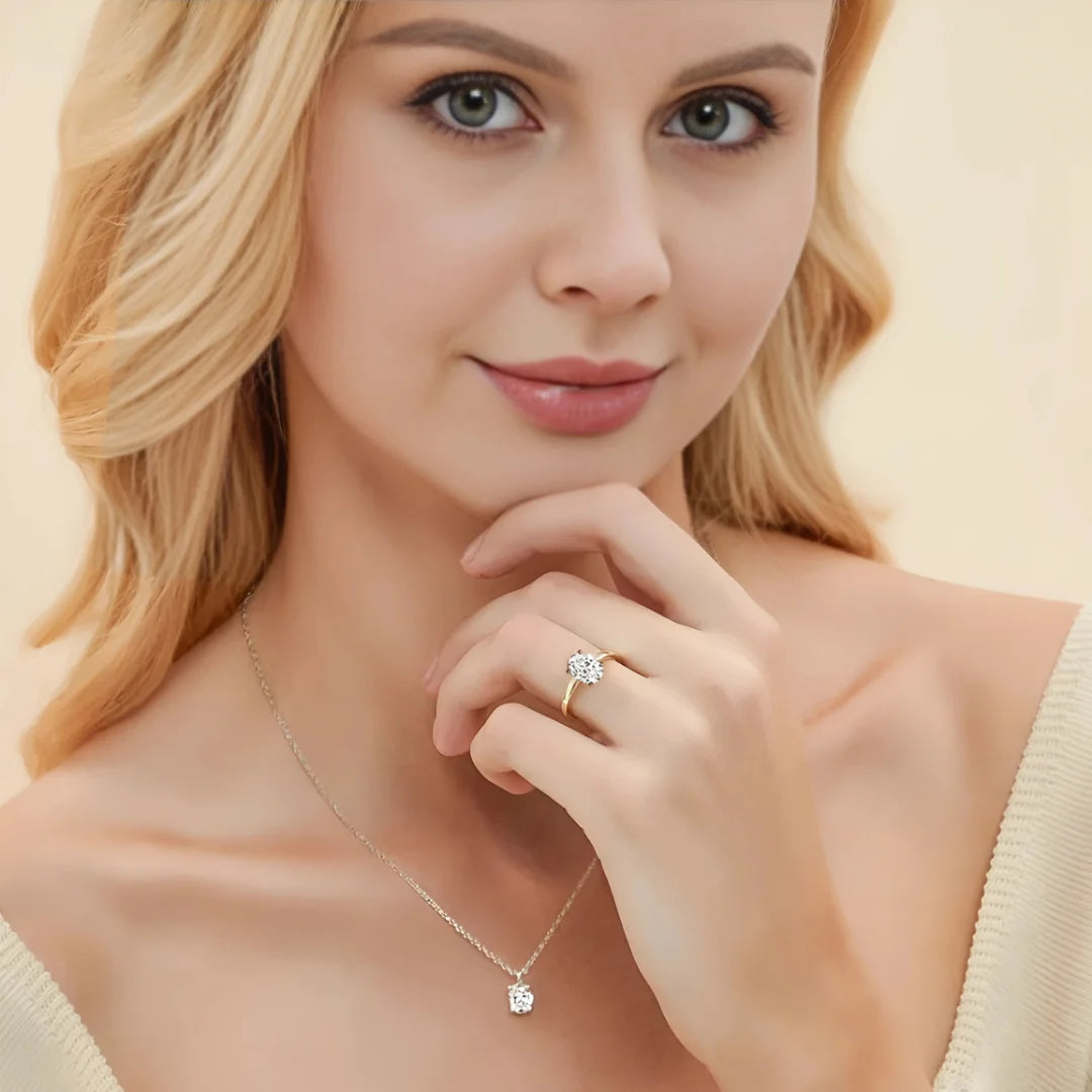 Anel Solitário Lior com Moissanite Oval 2Ct