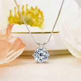 Colar Ponto de Luz com Pedra Moissanite 1Ct