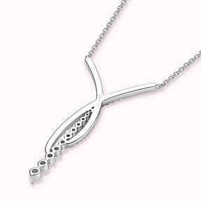 Colar Madalena Cravejado com Moissanite