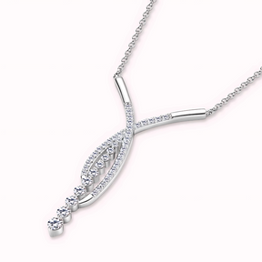 Colar Madalena Cravejado com Moissanite