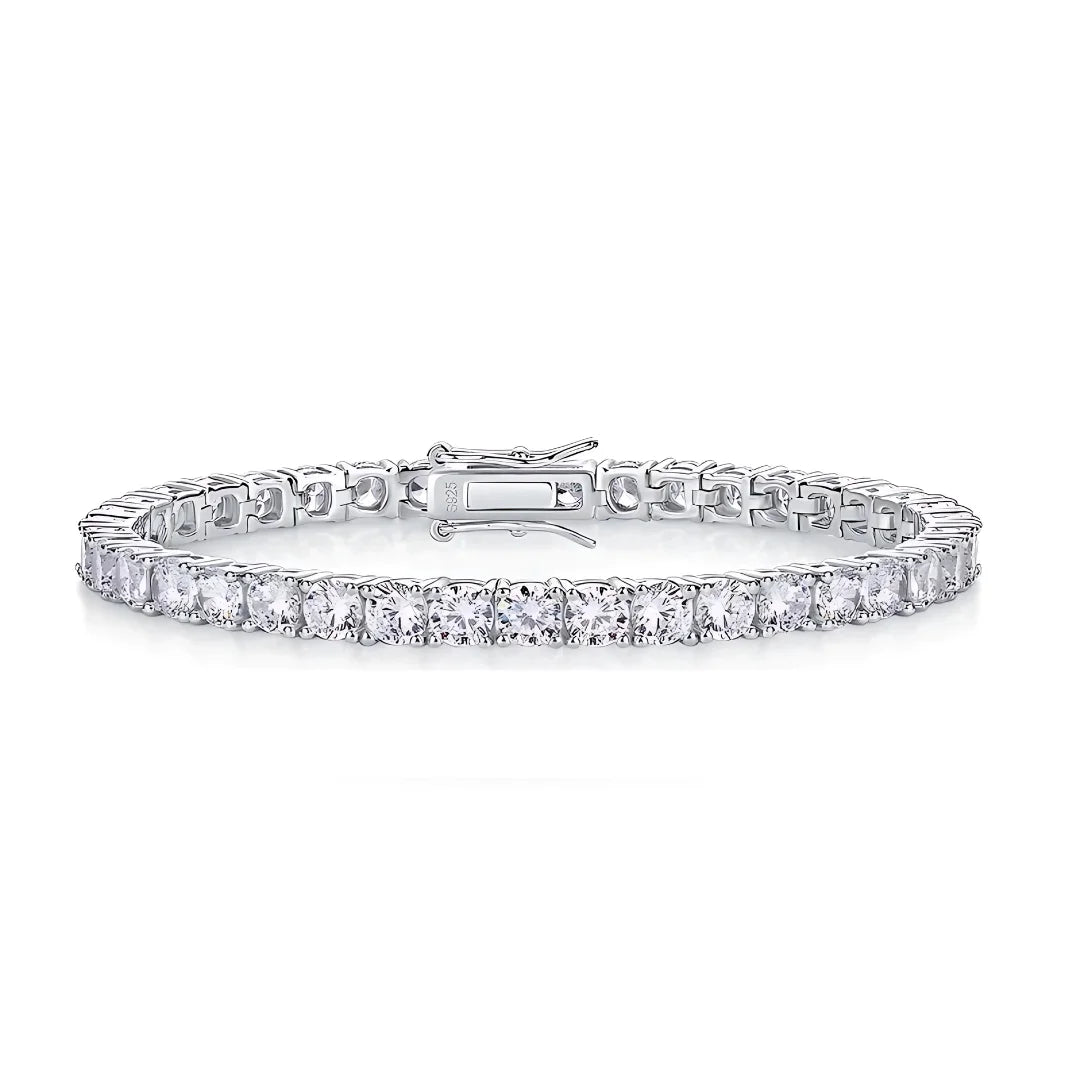 Pulseira Riviera Clássica com Pedras Moissanite 1Ct