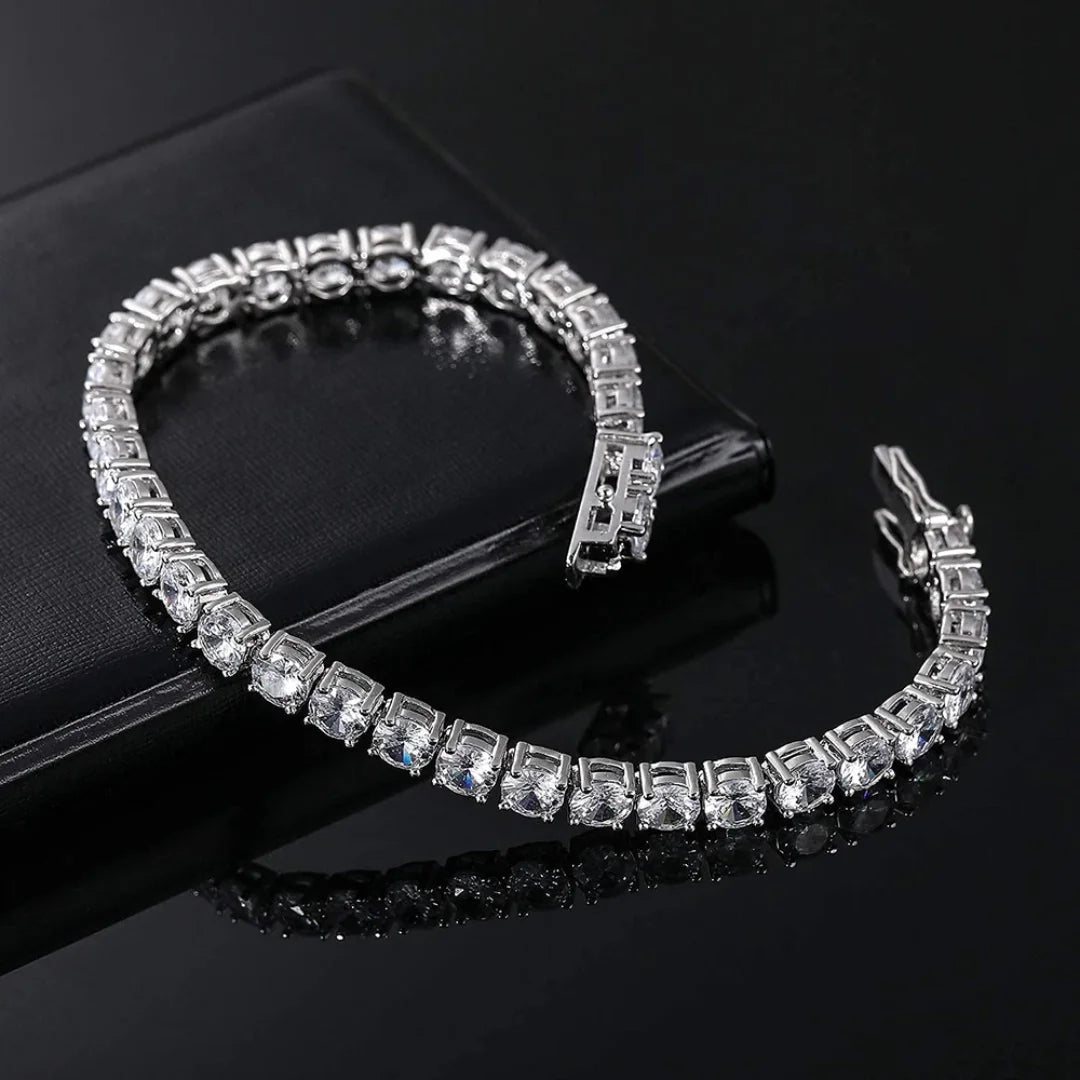Pulseira Riviera Clássica com Moissanite 1Ct