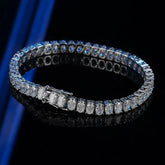 Pulseira Riviera com Pedra Moissanite Oval 0.5Ct