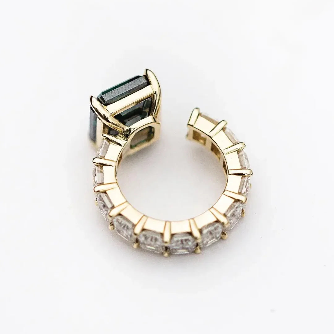 Anel Duquesa em Ouro 18k com Moissanite 8Ct