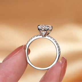 Anel Avenna com Moissanite 3.5Ct Corte Asscher