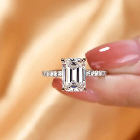 Anel Avenna com Moissanite 3.5Ct Corte Asscher