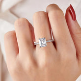 Anel Avenna com Moissanite 3.5Ct Corte Asscher