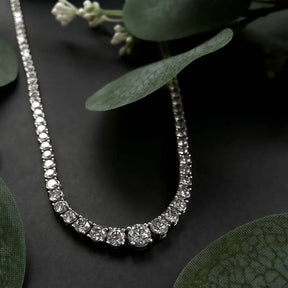Colar Riviera Clássico Cravejado Moissanite Luxo
