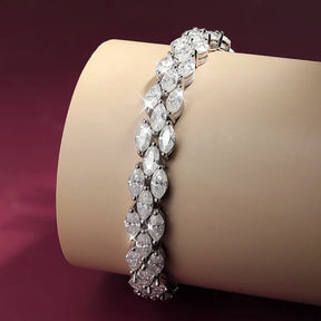 Pulseira Lux Royale Cravejada com Pedras Moissanite